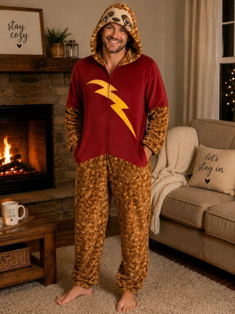 Briefly Stated Size Medium Zootopia Flash The Sloth Adult Costume Pajama